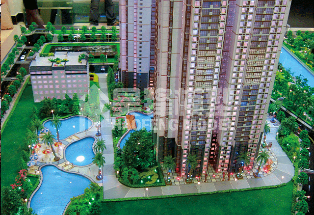 建筑模型-石林巴江明珠